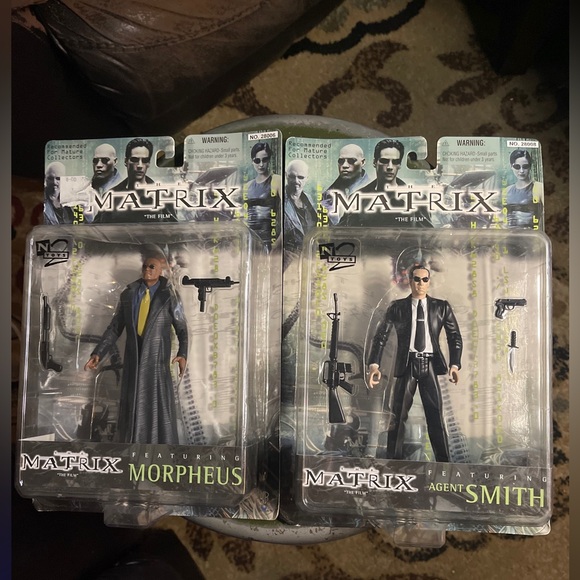 1999 The Matrix MORPHEUS & AGENT SMITH Action Figures N2Toys The Matrix The Film - Picture 2 of 12